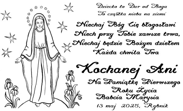 Tabliczka personalizowana 8 x 5 cm