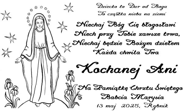 Tabliczka personalizowana 8 x 5 cm