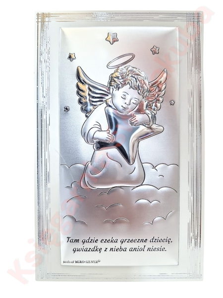 Obrazek Aniołek 10 x 16 Chrzest Roczek 6780W/2  